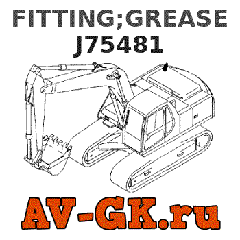 Hitachi J75481 FITTING;GREASE parts catalog Hitachi J75481 FITTING;GREASE
