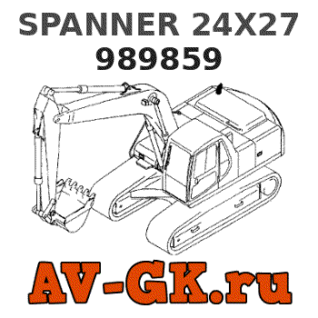 Hitachi 989859 SPANNER 24X27 parts catalog Hitachi 989859 SPANNER 24X27