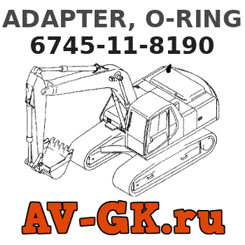 KOMATSU 6745-11-8190 ADAPTER, O-RING parts catalog KOMATSU 6745-11-8190 ADAPTER, O-RING