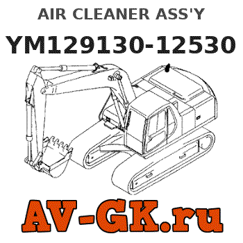 KOMATSU YM129130-12530 AIR CLEANER ASS'Y parts catalog KOMATSU YM129130-12530 AIR CLEANER ASS'Y