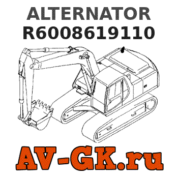 KOMATSU R6008619110 ALTERNATOR parts catalog KOMATSU R6008619110 ALTERNATOR