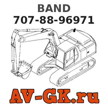 KOMATSU 707-88-96971 BAND parts catalog KOMATSU 707-88-96971 BAND