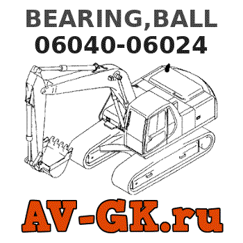 KOMATSU 06040-06024 BEARING,BALL parts catalog KOMATSU 06040-06024 BEARING,BALL