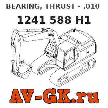 KOMATSU 1241 588 H1 BEARING, THRUST - .010 IN OVERSIZE parts catalog KOMATSU 1241 588 H1 BEARING, THRUST - .010 IN OVERSIZE