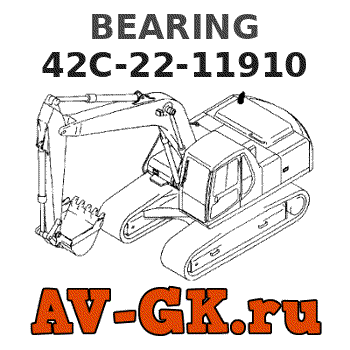 KOMATSU 42C-22-11910 BEARING parts catalog KOMATSU 42C-22-11910 BEARING