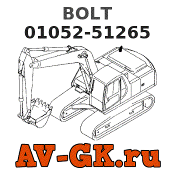 KOMATSU 01052-51265 BOLT parts catalog KOMATSU 01052-51265 BOLT