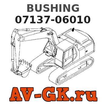 KOMATSU 07137-06010 BUSHING parts catalog KOMATSU 07137-06010 BUSHING