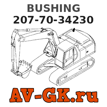 KOMATSU 207-70-34230 BUSHING parts catalog KOMATSU 207-70-34230 BUSHING