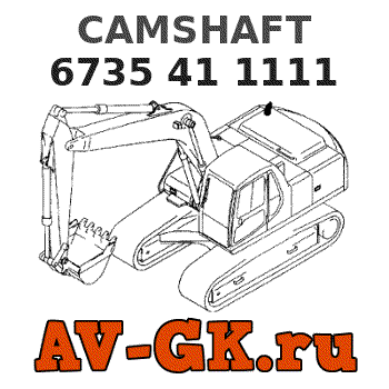 KOMATSU 6735 41 1111 CAMSHAFT parts catalog KOMATSU 6735 41 1111 CAMSHAFT