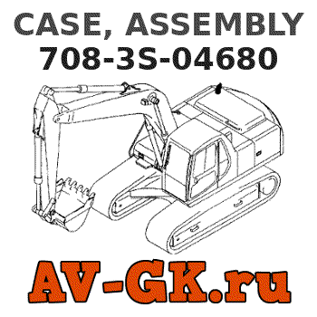 KOMATSU 708-3S-04680 CASE, ASSEMBLY parts catalog KOMATSU 708-3S-04680 CASE, ASSEMBLY