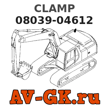 KOMATSU 08039-04612 CLAMP parts catalog KOMATSU 08039-04612 CLAMP
