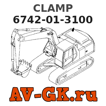 KOMATSU 6742-01-3100 CLAMP parts catalog KOMATSU 6742-01-3100 CLAMP