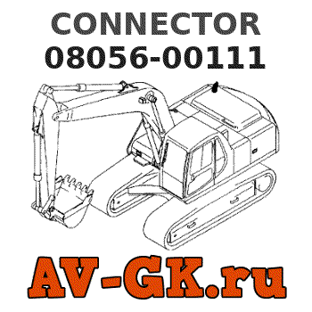 KOMATSU 08056-00111 CONNECTOR parts catalog KOMATSU 08056-00111 CONNECTOR