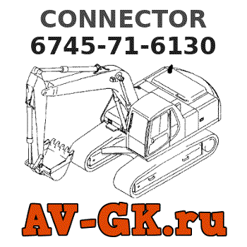KOMATSU 6745-71-6130 CONNECTOR parts catalog KOMATSU 6745-71-6130 CONNECTOR