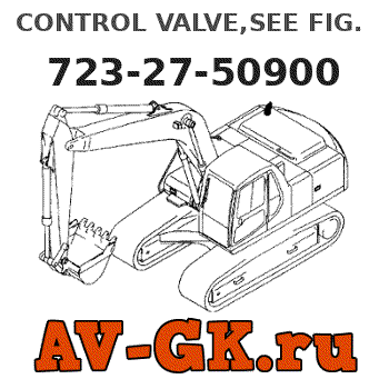 KOMATSU 723-27-50900 CONTROL VALVE,SEE FIG. Y1660-01A0 parts catalog KOMATSU 723-27-50900 CONTROL VALVE,SEE FIG. Y1660-01A0
