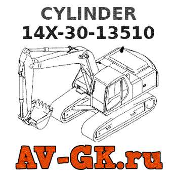 KOMATSU 14X-30-13510 CYLINDER parts catalog KOMATSU 14X-30-13510 CYLINDER