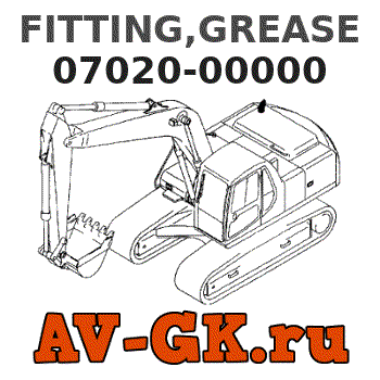 KOMATSU 07020-00000 FITTING,GREASE parts catalog KOMATSU 07020-00000 FITTING,GREASE