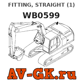 KOMATSU WB0599 FITTING, STRAIGHT (1) parts catalog KOMATSU WB0599 FITTING, STRAIGHT (1)