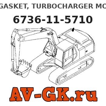 KOMATSU 6736-11-5710 GASKET, TURBOCHARGER MOUNTING parts catalog KOMATSU 6736-11-5710 GASKET, TURBOCHARGER MOUNTING