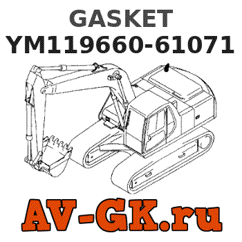 KOMATSU YM119660-61071 GASKET parts catalog KOMATSU YM119660-61071 GASKET