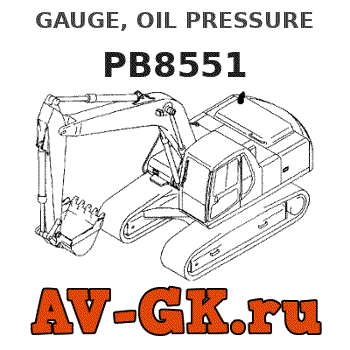 KOMATSU PB8551 GAUGE, OIL PRESSURE parts catalog KOMATSU PB8551 GAUGE, OIL PRESSURE