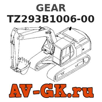 KOMATSU TZ293B1006-00 GEAR parts catalog KOMATSU TZ293B1006-00 GEAR