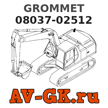 KOMATSU 08037-02512 GROMMET parts catalog KOMATSU 08037-02512 GROMMET