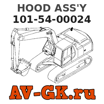 KOMATSU 101-54-00024 HOOD ASS'Y parts catalog KOMATSU 101-54-00024 HOOD ASS'Y