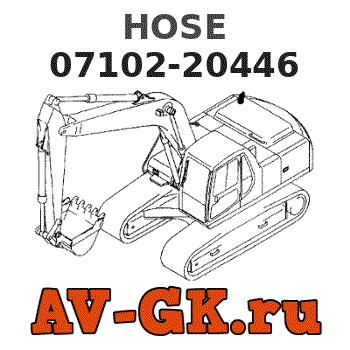 KOMATSU 07102-20446 HOSE parts catalog KOMATSU 07102-20446 HOSE