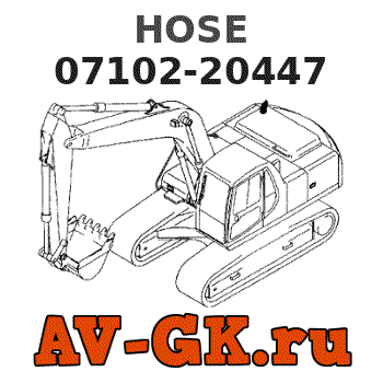 KOMATSU 07102-20447 HOSE parts catalog KOMATSU 07102-20447 HOSE
