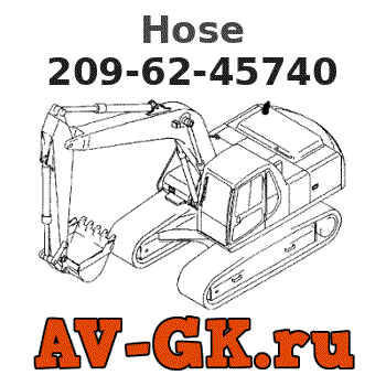 KOMATSU 209-62-45740 Hose parts catalog KOMATSU 209-62-45740 Hose