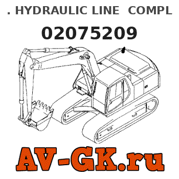 KOMATSU 02075209 . HYDRAULIC LINE COMPLETE parts catalog KOMATSU 02075209 . HYDRAULIC LINE COMPLETE