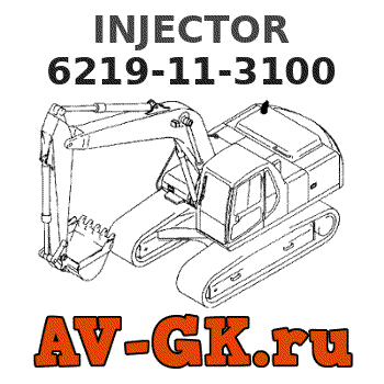 KOMATSU 6219-11-3100 INJECTOR parts catalog KOMATSU 6219-11-3100 INJECTOR
