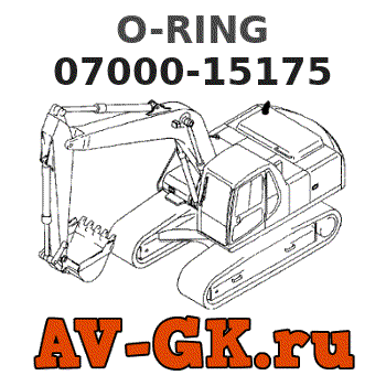 KOMATSU 07000-15175 O-RING parts catalog KOMATSU 07000-15175 O-RING