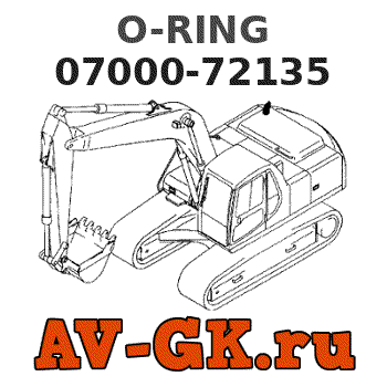 KOMATSU 07000-72135 O-RING parts catalog KOMATSU 07000-72135 O-RING