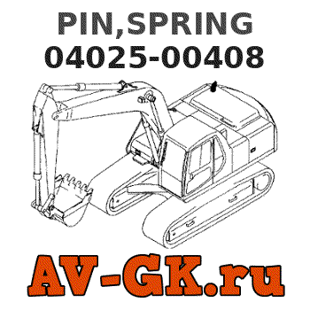 KOMATSU 04025-00408 PIN,SPRING parts catalog KOMATSU 04025-00408 PIN,SPRING