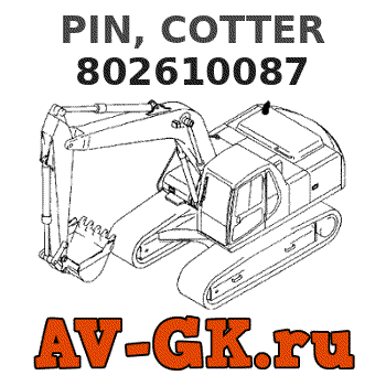 KOMATSU 802610087 PIN, COTTER parts catalog KOMATSU 802610087 PIN, COTTER