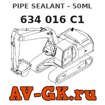 KOMATSU 634 016 C1 PIPE SEALANT - 50ML parts catalog KOMATSU 634 016 C1 PIPE SEALANT - 50ML