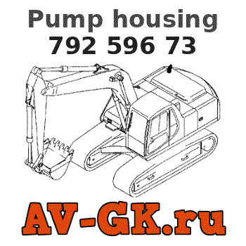KOMATSU 792 596 73 Pump housing parts catalog KOMATSU 792 596 73 Pump housing