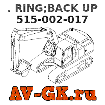 KOMATSU 515-002-017 . RING;BACK UP parts catalog KOMATSU 515-002-017 . RING;BACK UP