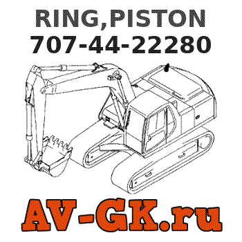 KOMATSU 707-44-22280 RING,PISTON parts catalog KOMATSU 707-44-22280 RING,PISTON