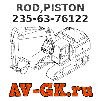KOMATSU 235-63-76122 ROD,PISTON parts catalog KOMATSU 235-63-76122 ROD,PISTON