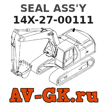 KOMATSU 14X-27-00111 SEAL ASS'Y parts catalog KOMATSU 14X-27-00111 SEAL ASS'Y