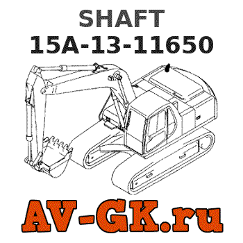 KOMATSU 15A-13-11650 SHAFT parts catalog KOMATSU 15A-13-11650 SHAFT