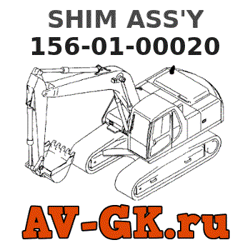 KOMATSU 156-01-00020 SHIM ASS'Y parts catalog KOMATSU 156-01-00020 SHIM ASS'Y