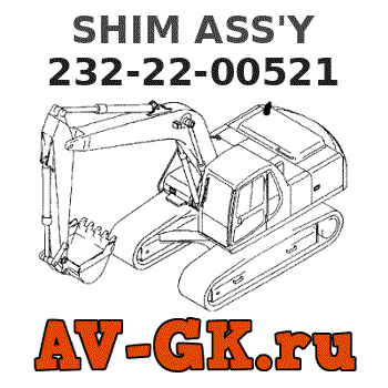 KOMATSU 232-22-00521 SHIM ASS'Y parts catalog KOMATSU 232-22-00521 SHIM ASS'Y