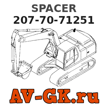 KOMATSU 207-70-71251 SPACER parts catalog KOMATSU 207-70-71251 SPACER