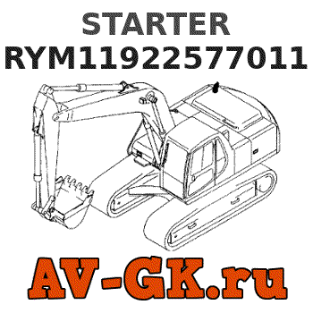 KOMATSU RYM11922577011 STARTER parts catalog KOMATSU RYM11922577011 STARTER