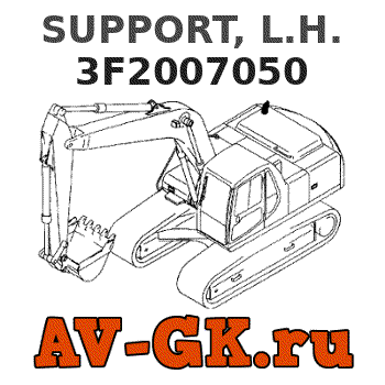 KOMATSU 3F2007050 SUPPORT, L.H. parts catalog KOMATSU 3F2007050 SUPPORT, L.H.