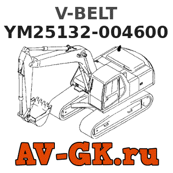 KOMATSU YM25132-004600 V-BELT parts catalog KOMATSU YM25132-004600 V-BELT